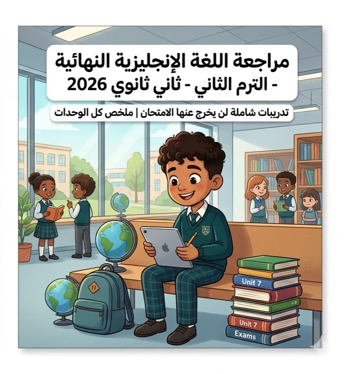 image about 📓 تحميل مذكرة اللغة الإنجليزية للصف الثاني الثانوي الترم الثاني 2026 PDF | أقوى شرح وتدريبات شاملة لن يخرج عنها الامتحان