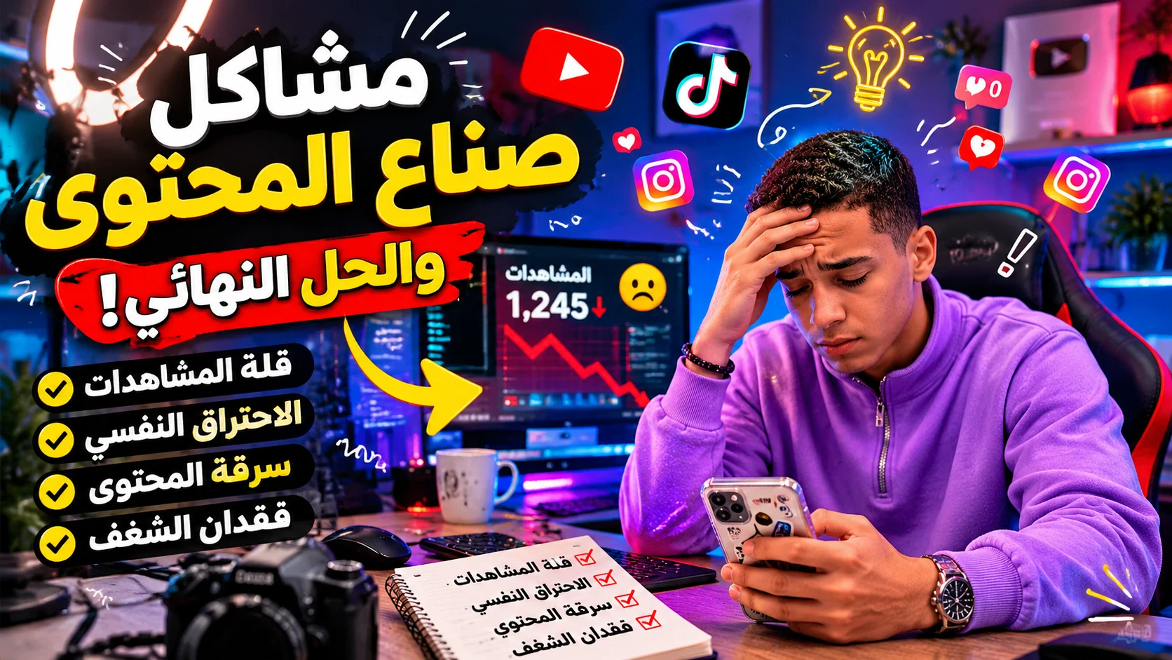 image about مشاكل صناع المحتوي وحلها 