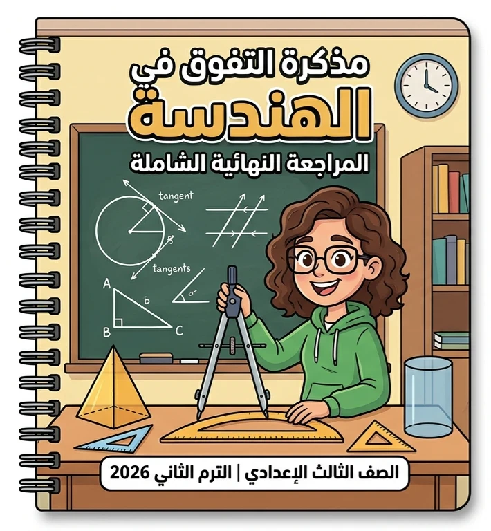 image about 📓 تحميل مذكرة التفوق في مراجعة الهندسة للصف الثالث الإعدادي الترم الثاني 2026 PDF | أقوى مراجعة نهائية لن يخرج عنها الامتحان