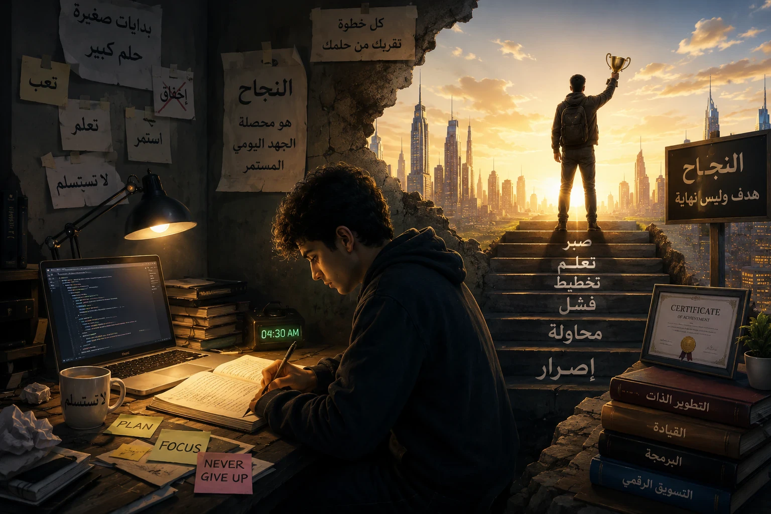 image about رحلة من الظلام إلى النجاح