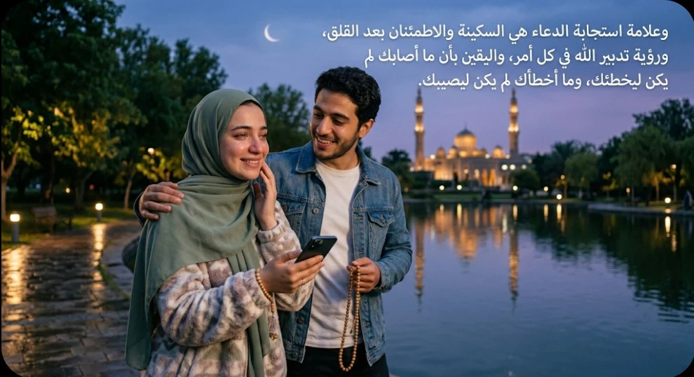 image about متى تشعر أن الله استجاب دعائك؟