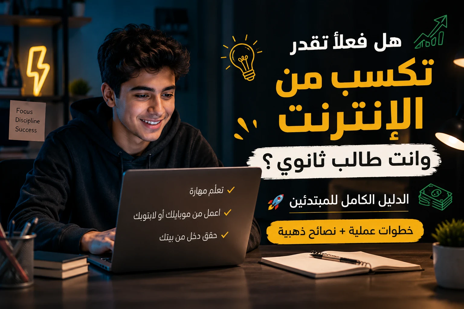 image about 💻 هل فعلًا تقدر تكسب من الإنترنت وانت طالب ثانوي؟