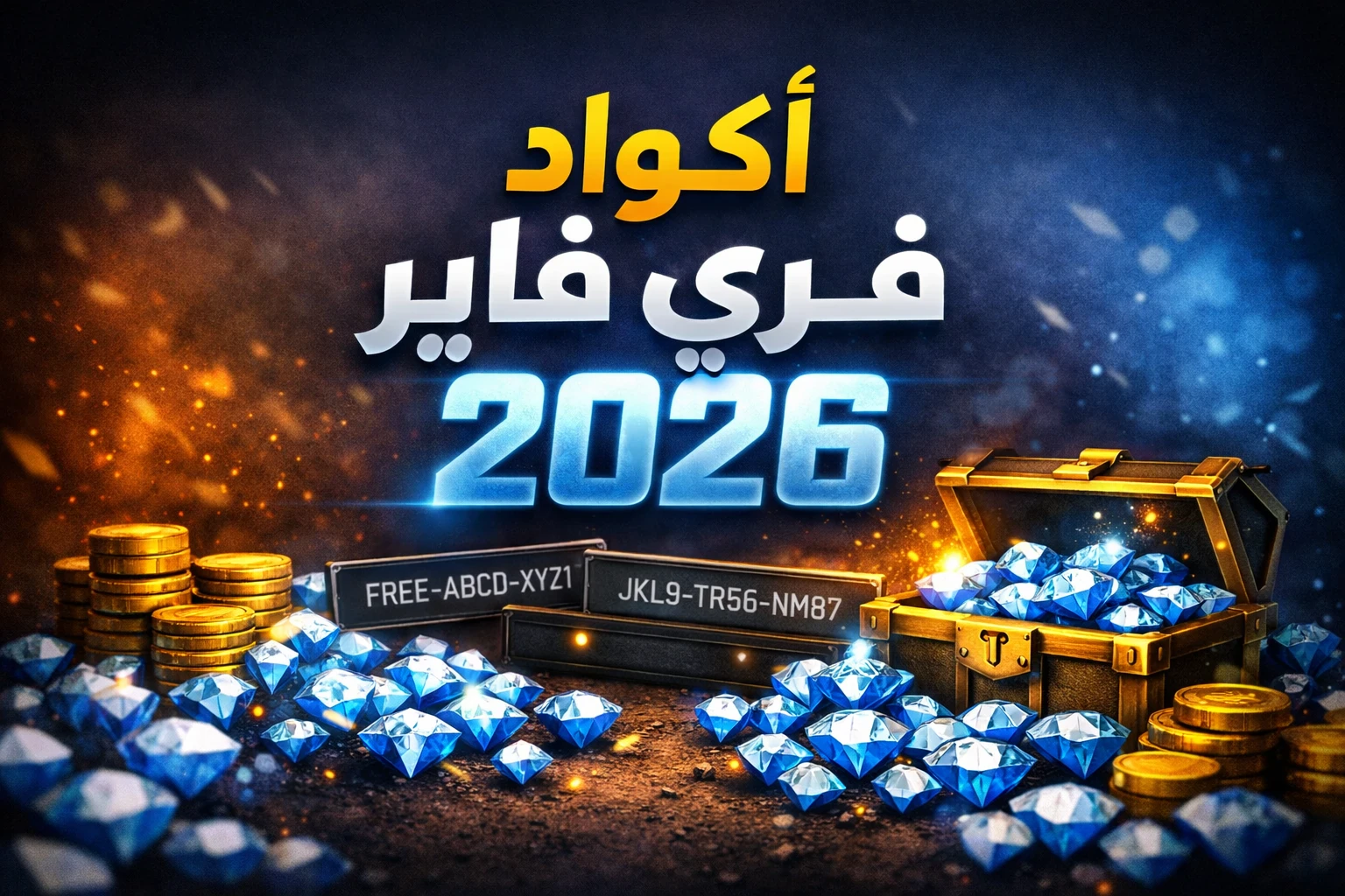 image about اكواد فري فاير صالح للجميع 2026 – أحدث أكواد Free Fire المجانية للحصول على الجواهر والسكنات