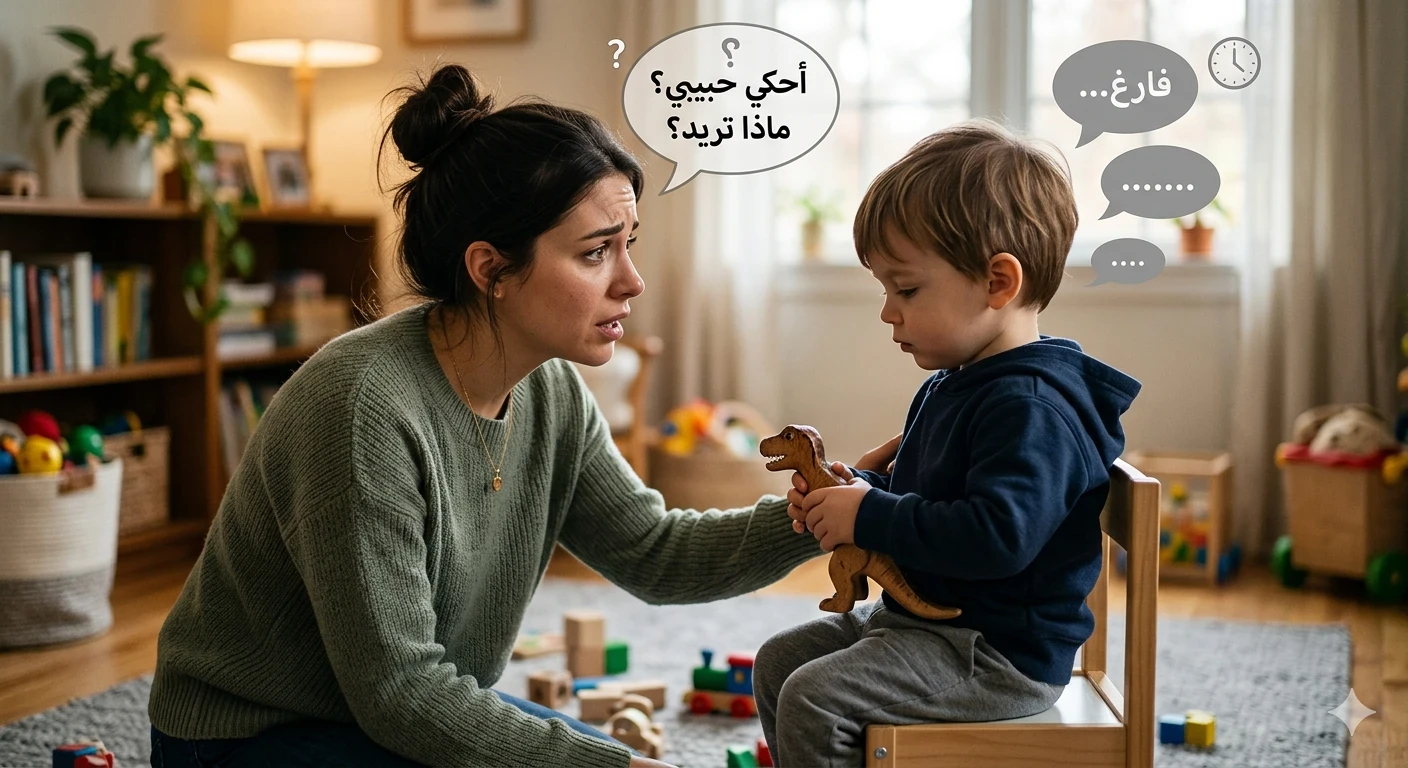 image about 🧠 “طفلك لسه مش بيتكلم؟” علامات مهمة قد تكشف تأخر الكلام… وأخطاء شائعة تزيد المشكلة دون قصد
