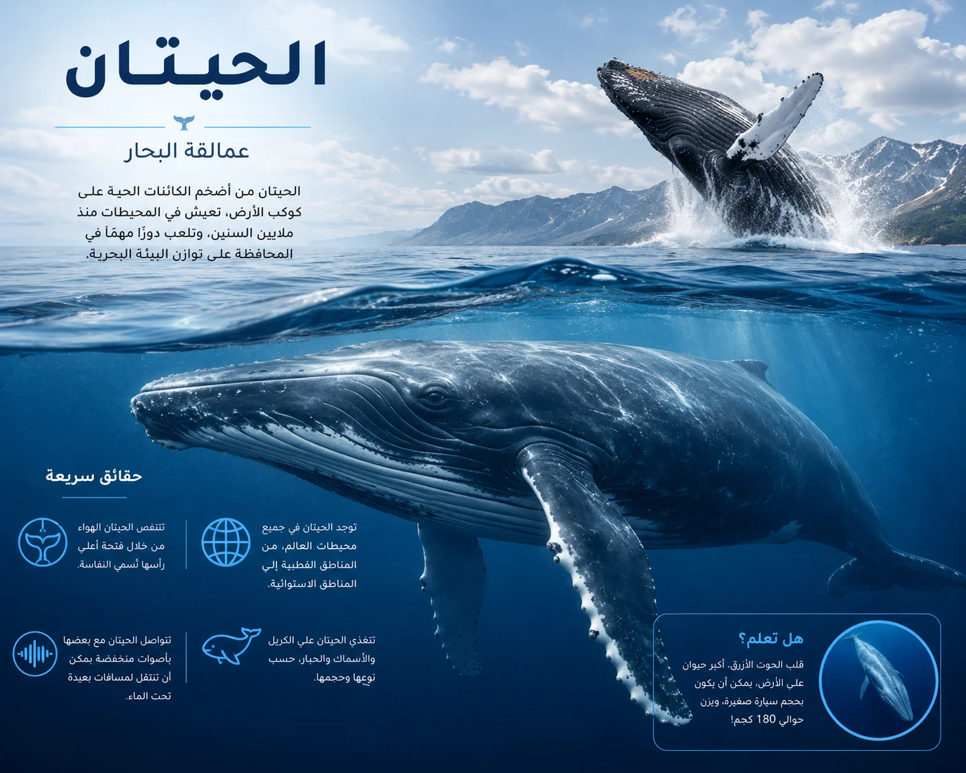 image about عمالقة المحيطات: أسرار وحياة الحيتان في أعماق البحار