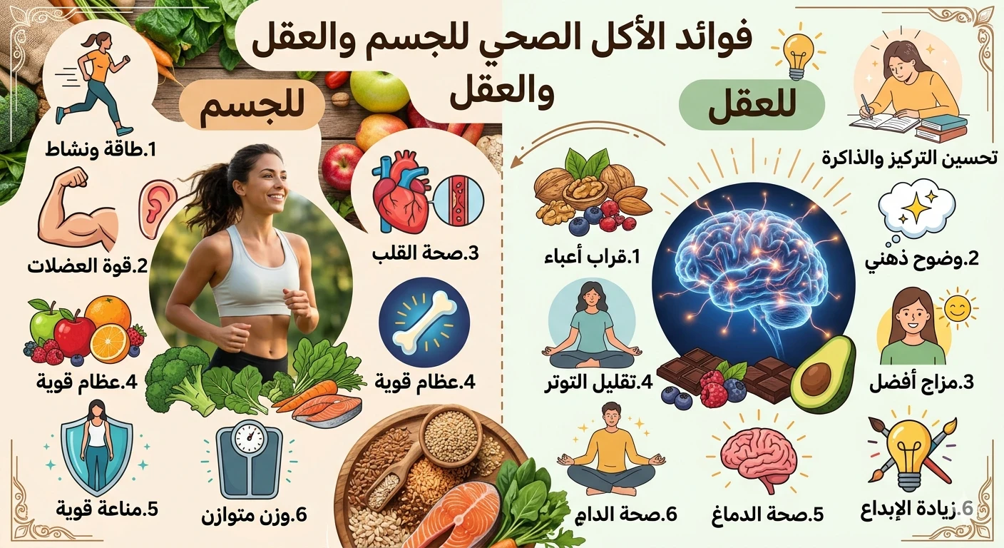 image about فوائد الأكل الصحي للجسم والعقل