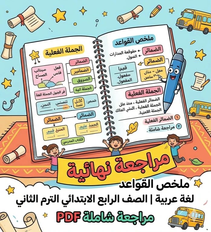 image about 📔 تحميل أقوى مراجعة نهائية لغة عربية الصف الرابع الابتدائي الترم الثاني 2026 PDF | ملخص شامل وأهم التدريبات المتوقعة