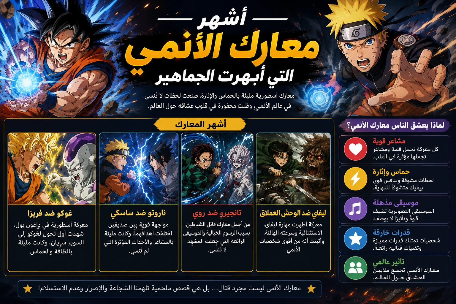 image about ⚔️ أشهر معارك الأنمي التي أبهرت الجماهير 🔥🎌
