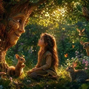 image about الطفلة التي كانت تسمع كلام الأشجار 🌳✨