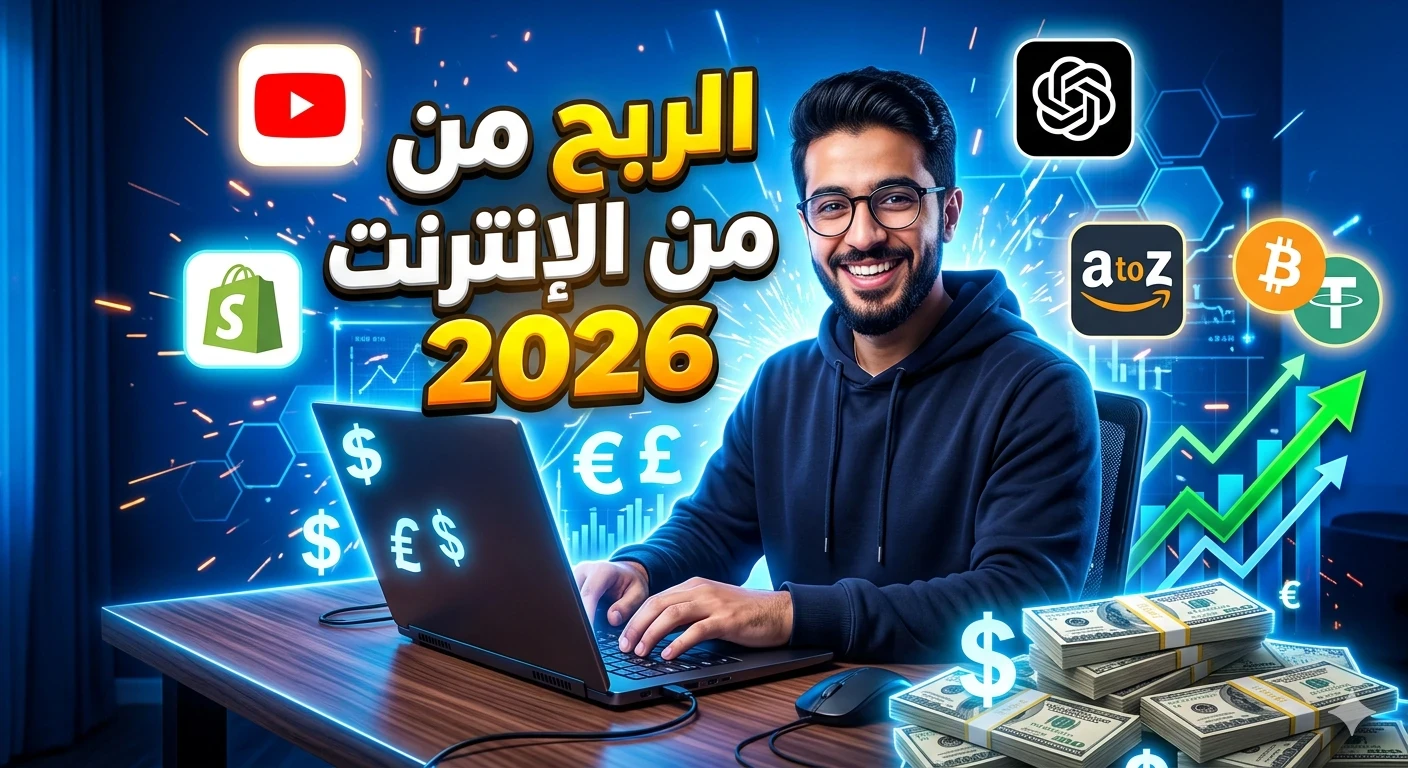 image about 💸🔥 الربح من الإنترنت في 2026: الدليل الشامل لتحقيق دخل حقيقي من المنزل 🚀🌍