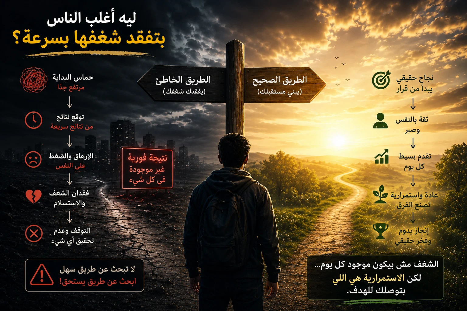 image about ليه أغلب الناس بتفقد شغفها بسرعة؟
