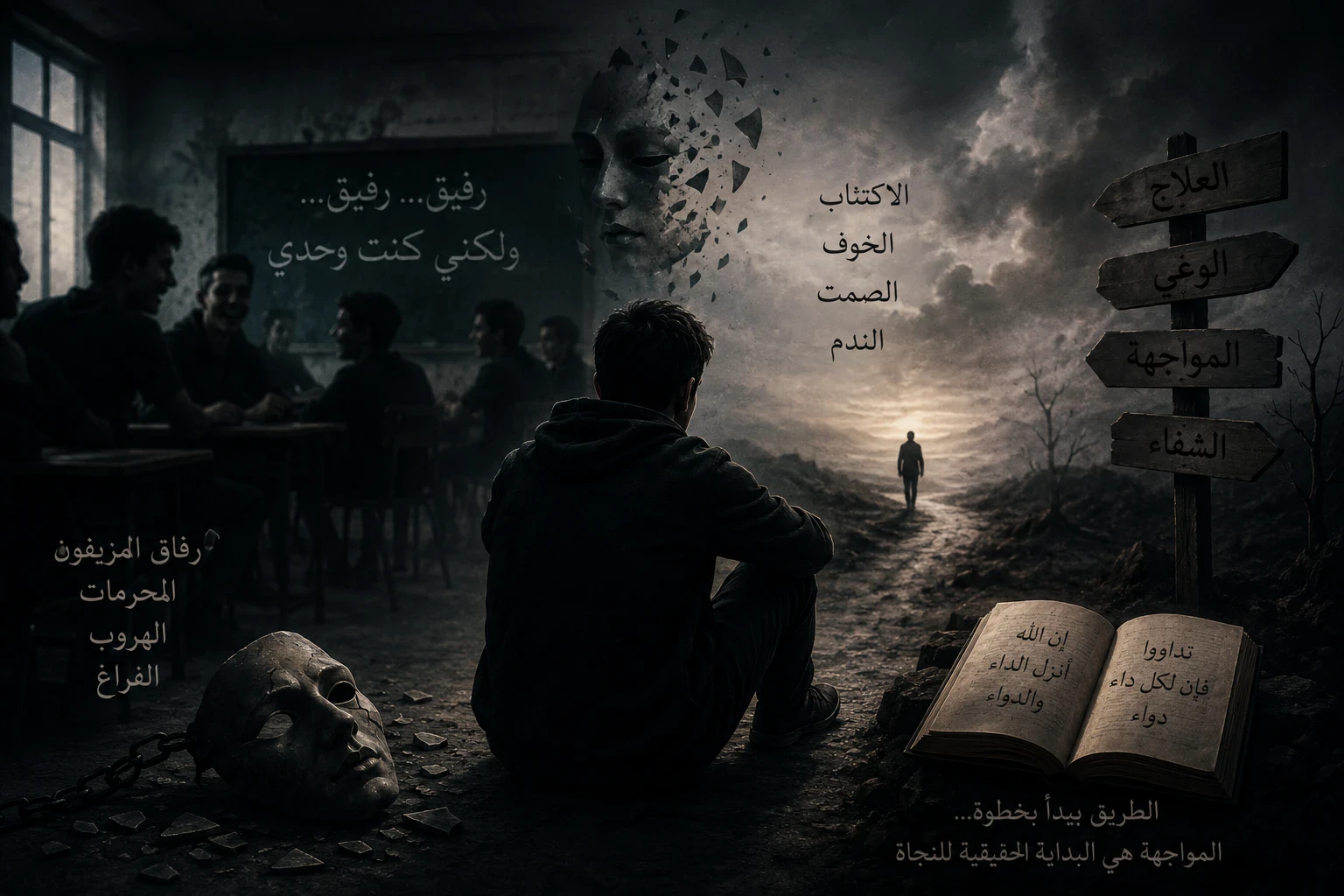 image about حين يصبح القرب غربة: رحلة السقوط بين الرفقة الزائفة والهروب من الذات