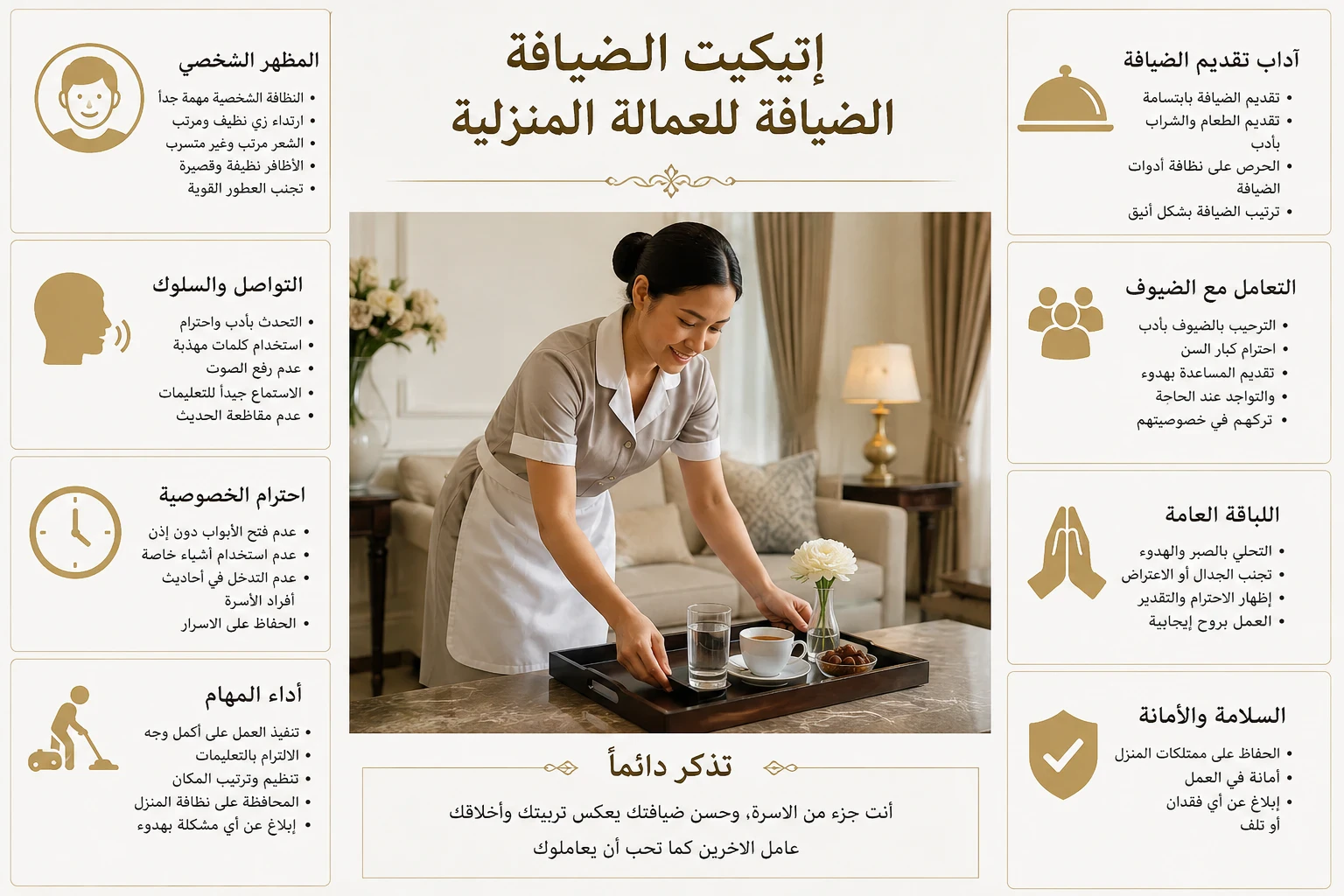 image about إتيكيت الضيافة للعمالة المنزلية  أساس الاحترافية 