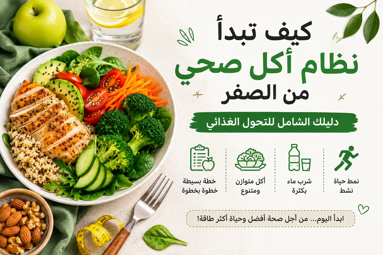 image about كيف تبدأ نظام أكل صحي من الصفر: دليلك الشامل للتحول الغذائي