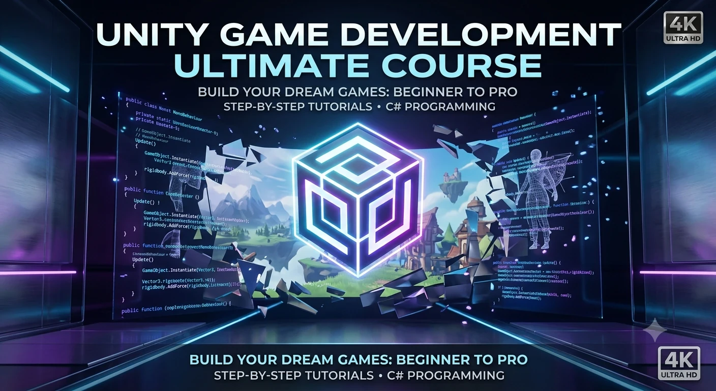 image about 🎮 كورس احتراف Unity من الصفر 📌 الدرس 1: مقدمة الكورس ولماذا Unity هو بوابتك لعالم صناعة الألعاب