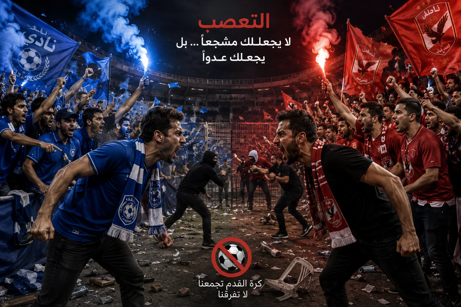 image about التعصب في المباريات وأضراره على المجتمع