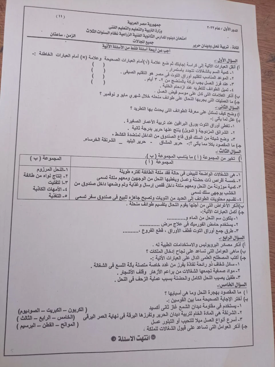 image about امتحانات 2022 للدبلومات الفنيه بالحل 