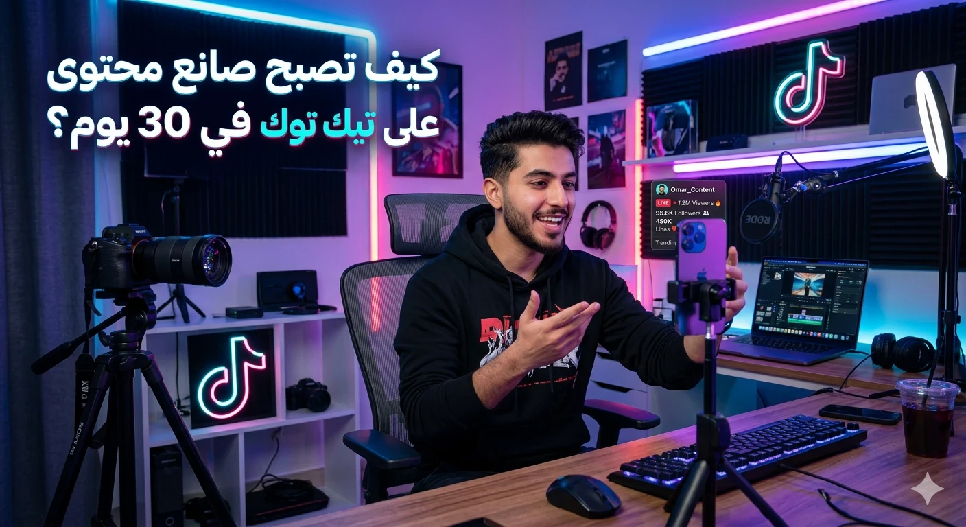 image about كيف تصبح صانع محتوى ناجح على تيك توك في 30 يوم فقط؟