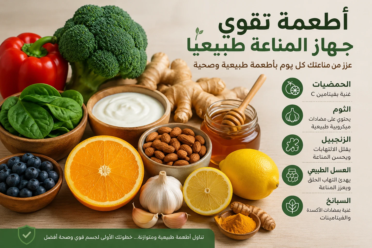 image about أطعمة تقوي جهاز المناعة طبيعيًا