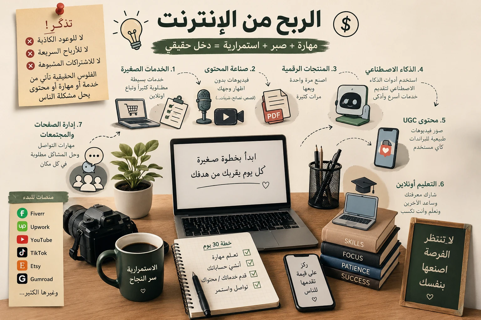 image about الربح من الإنترنت في 2026 - مش وهم ولا فلوس سهلة… بس لعبة أذكياء 👀