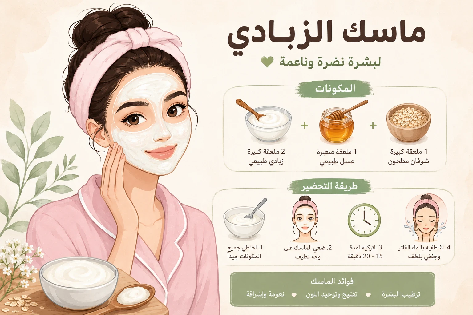image about قبل العيد.. دلّعي نفسك واستعيدي جمالك الطبيعي بأبسط الماسكات المنزلية