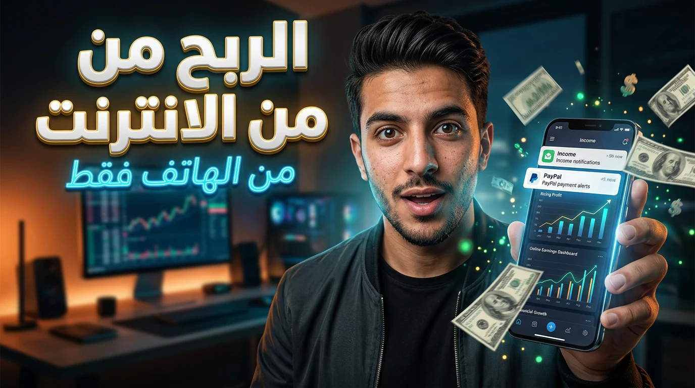 image about أفضل طرق الربح من الهاتف عبر الإنترنت للمبتدئين في 2026 (دليل شامل وسهل التطبيق)