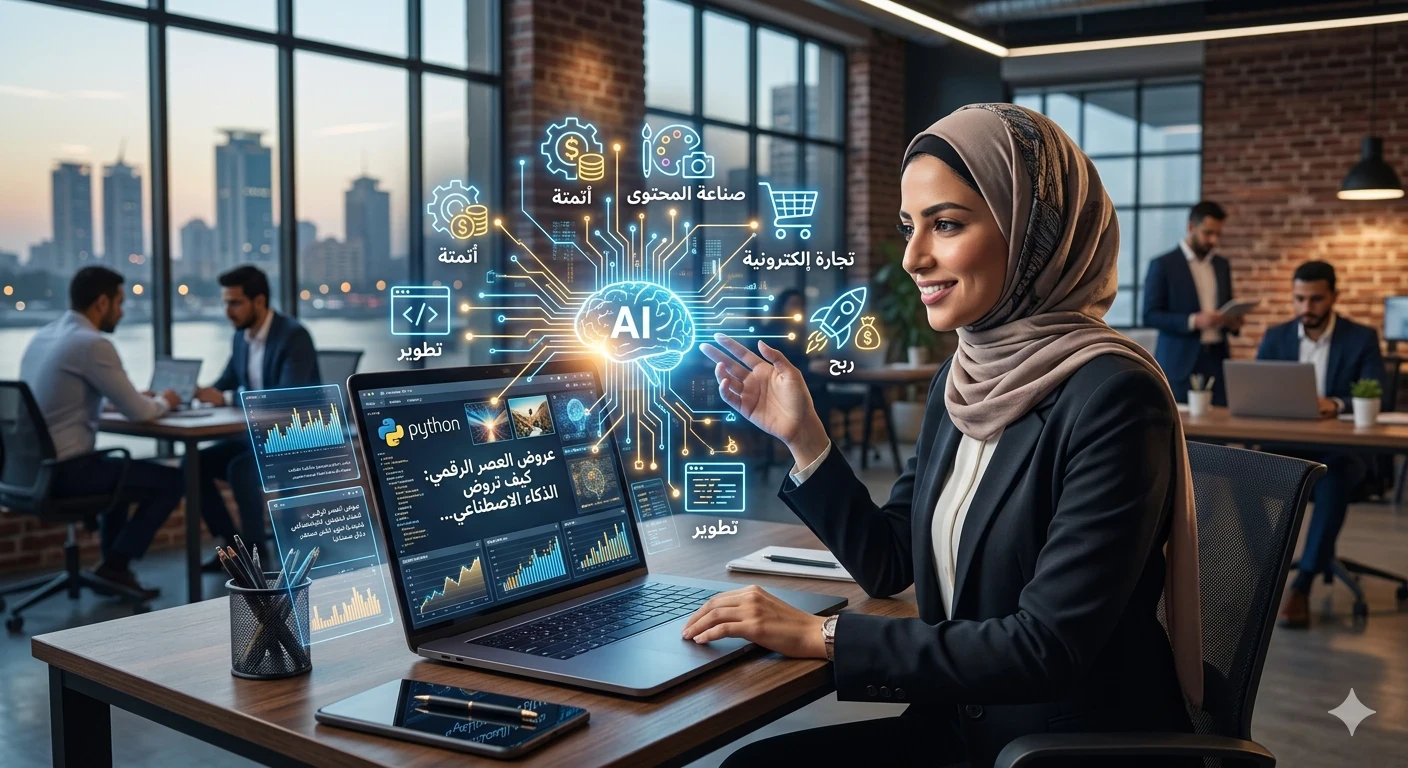 image about دليل العصر الرقمي: كيف تروض الذكاء الاصطناعي وتحوله إلى مصدر دخل مستدام؟