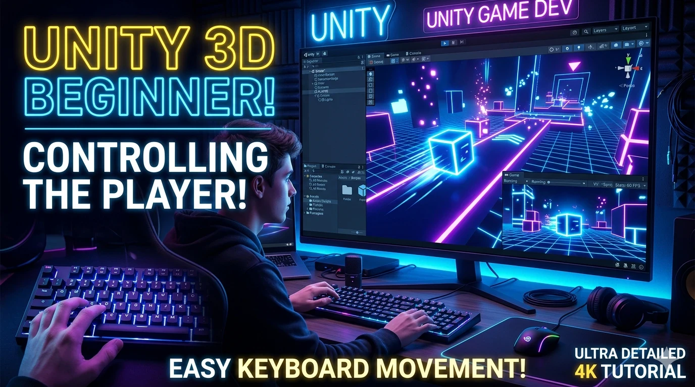 image about 🎮 كورس احتراف Unity من الصفر 📌 الدرس 5: تحريك اللاعب باستخدام الكيبورد داخل Unity