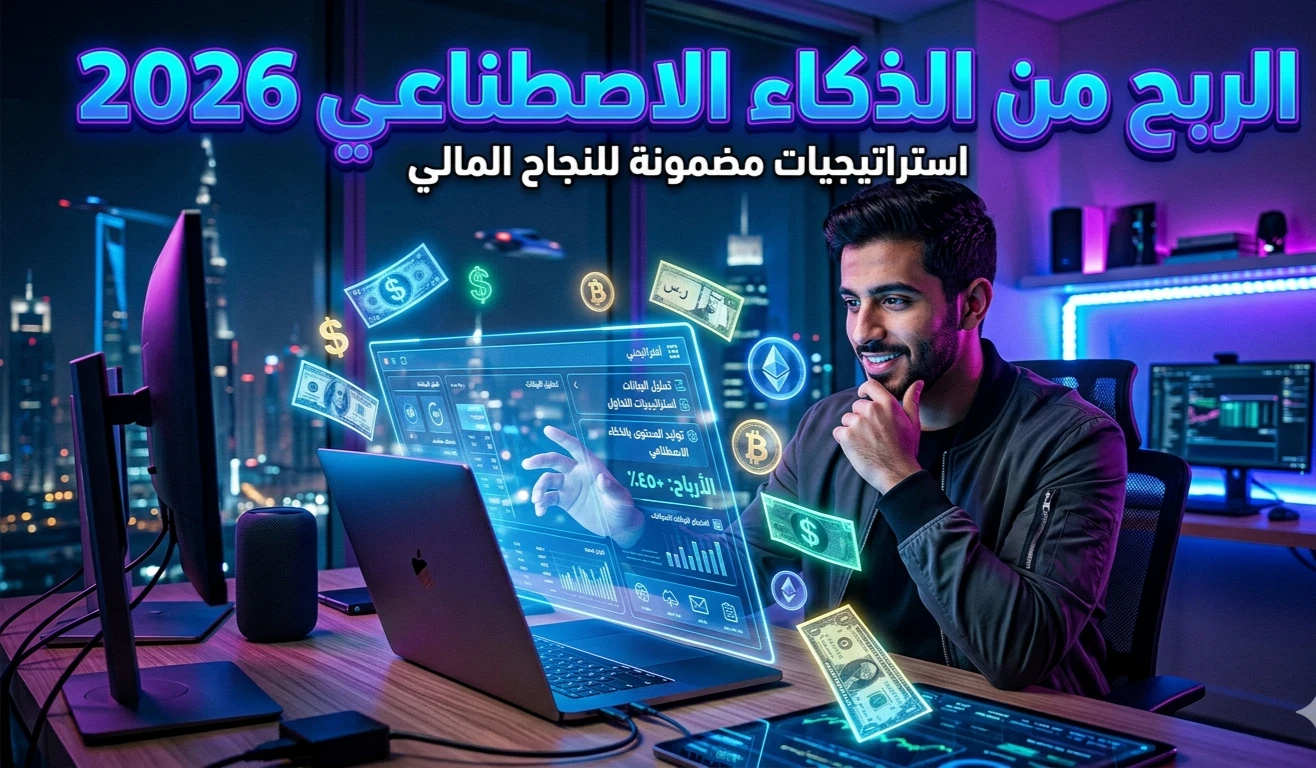 image about كيف تبدأ الربح من الذكاء الاصطناعي في 2026 بدون خبرة؟ دليل شامل للمبتدئين