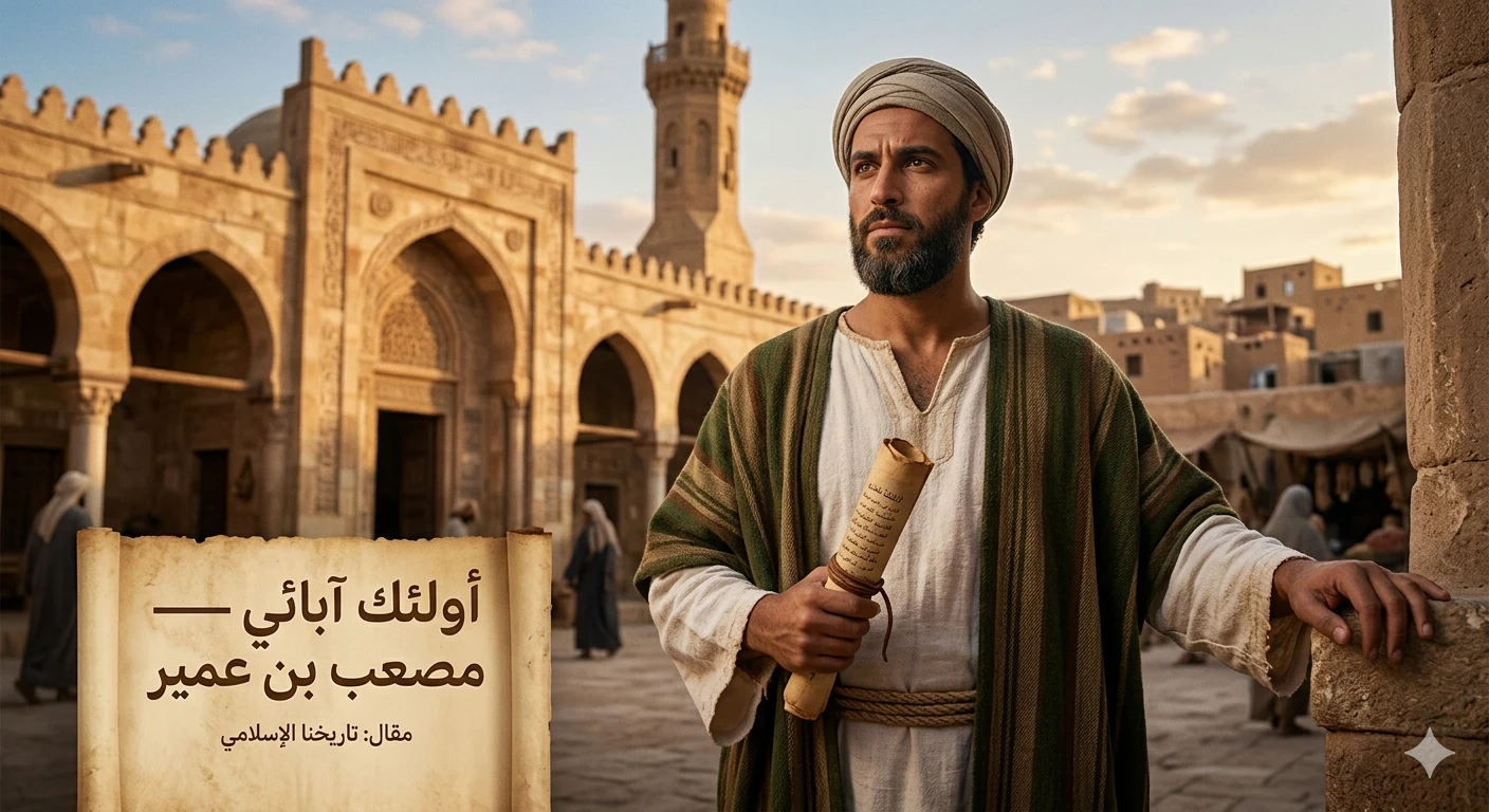image about أولئك آبائي — مصعب بن عمير | الشاب الذي ترك النعيم ليصنع أمة