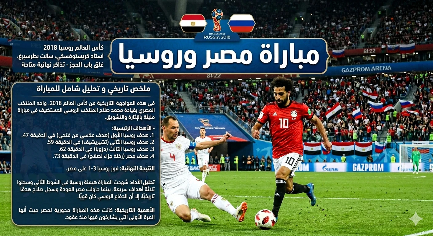 image about مباراة مصر وروسيا: صدام الطموح بالقوة.. من يحسم المواجهة؟