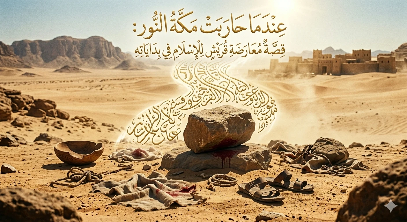 image about معارضة قريش لدعوة الرسول صلى الله عليه وسلم: صراع الحق والثبات في وجه الباطل