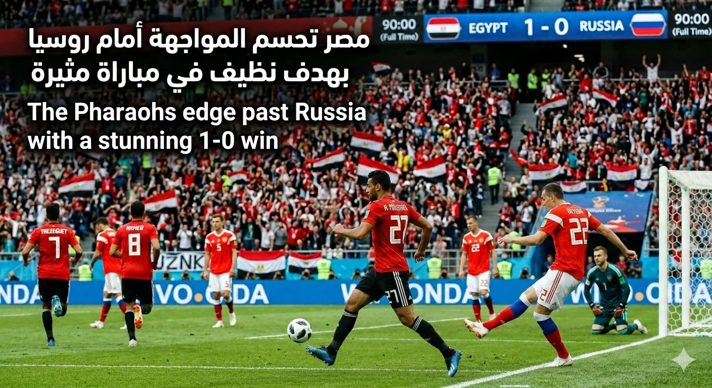 image about مصر تحسم المواجهة أمام روسيا بهدف نظيف في مباراة مثيرة