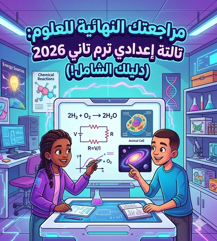 image about 📚 أقوى مراجعة علوم للصف الثالث الإعدادي الترم الثاني 2026 PDF | ليلة الامتحان والدرجة النهائية مضمونة