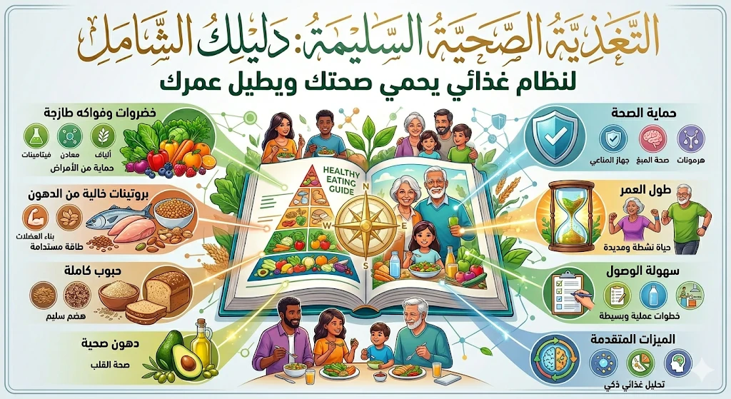 image about التغذية الصحية السليمة: دليلك الشامل لنظام غذائي يحمي صحتك ويطيل عمرك