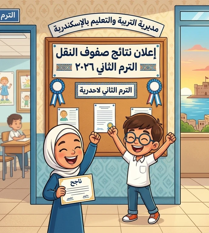 image about ⏳ نتائج صفوف النقل بالإسكندرية 2026 الترم الثاني.. موعد الظهور الرسمي وروابط الاستعلام المباشر