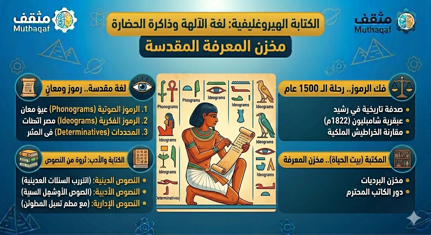 image about الكتابة الهيروغليفية: لغة الآلهة وذاكرة الحضارة
