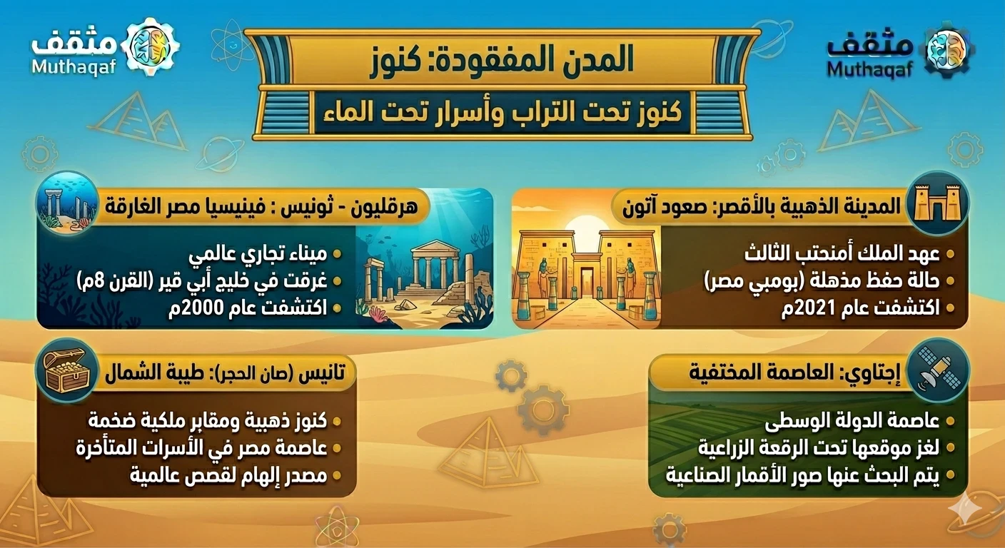 image about المدن المفقودة: كنوز تحت التراب وأسرار تحت الماء