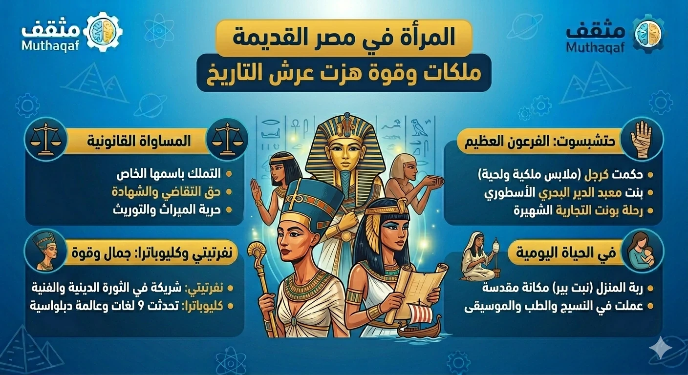 image about المرأة في مصر القديمة: ملكات وقوة هزت عرش التاريخ