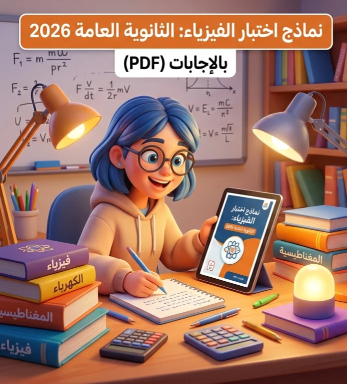 image about 📥 حمل الآن النماذج الاسترشادية فيزياء للصف الثالث الثانوي 2026 بالإجابات PDF – أقوى مراجعة قبل الامتحان