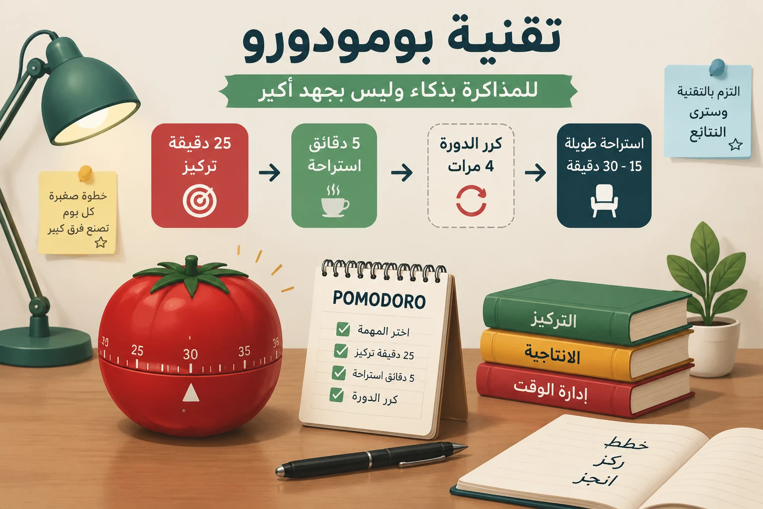 image about كيفية إستخدام طريقة بومودورو في المذاكرة خطوة بخطوة