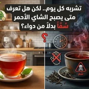 image about تشربه كل يوم.. لكن هل تعرف متى يصبح الشاي الأحمر سُمّاً بدلاً من دواء؟
