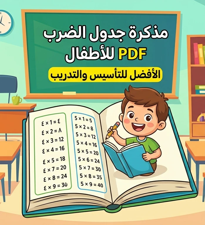 image about ❌ تحميل أقوى مذكرة جدول الضرب PDF للأطفال 2026 | تأسيس شامل لطلاب الصف الثالث والرابع والخامس الابتدائي