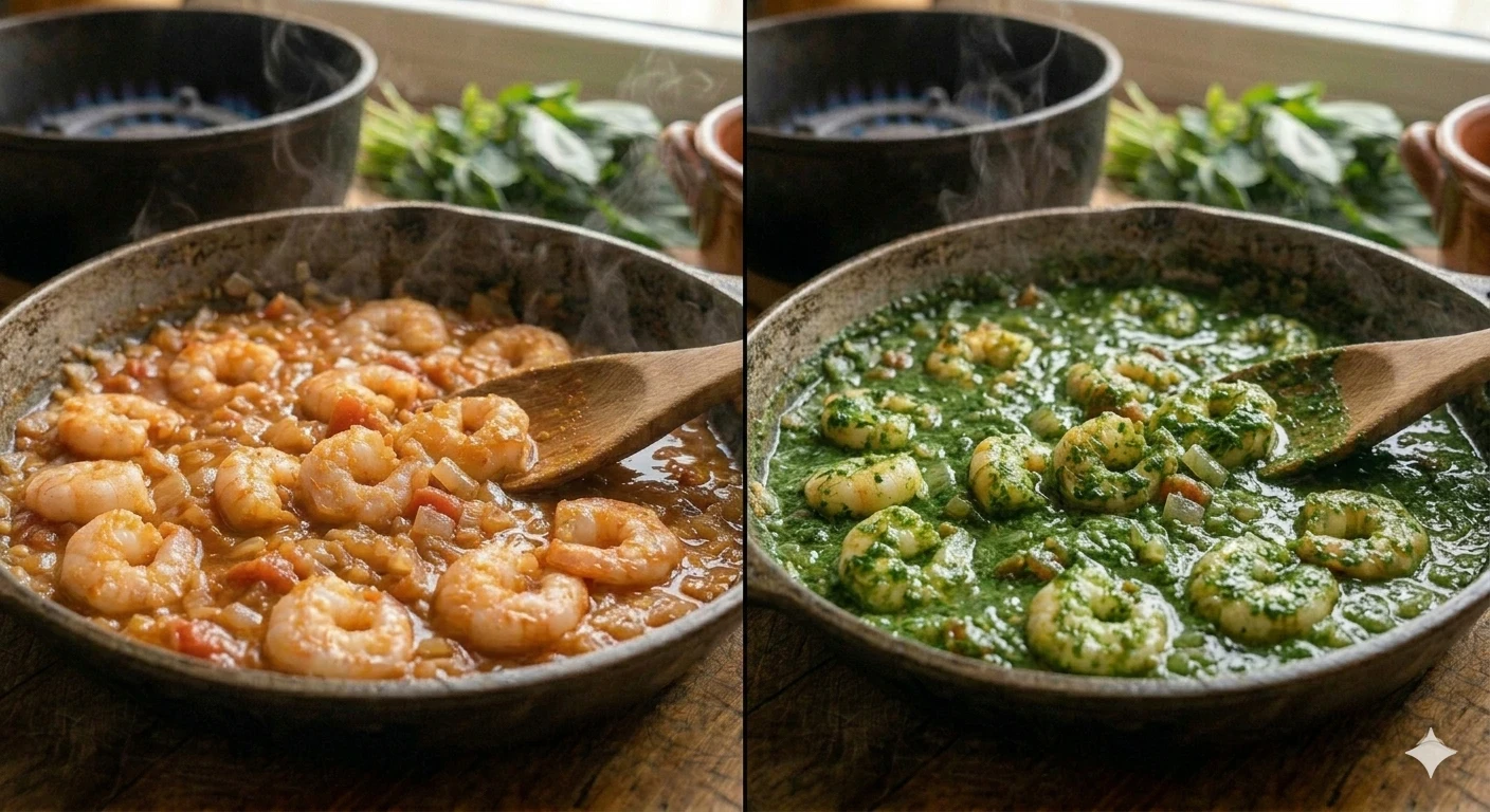image about 🍤🌿 ملوخية بالجمبري على الطريقة المصرية.. وصفة شهية بطعم لا يُقاوم!