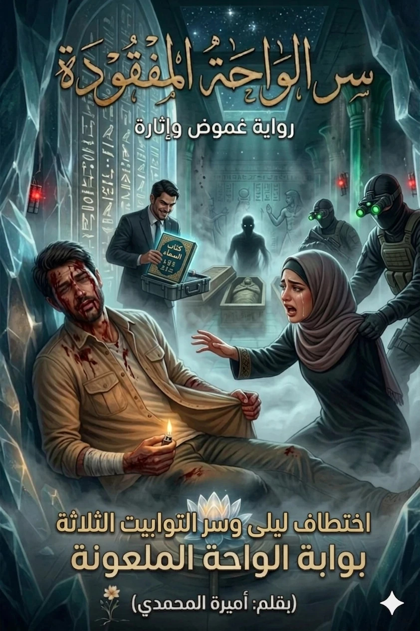 image about رواية سر الواحة المفقوده  الفصل الحادي عشر: اختطاف ليلى وسر التوابيت الثلاثة