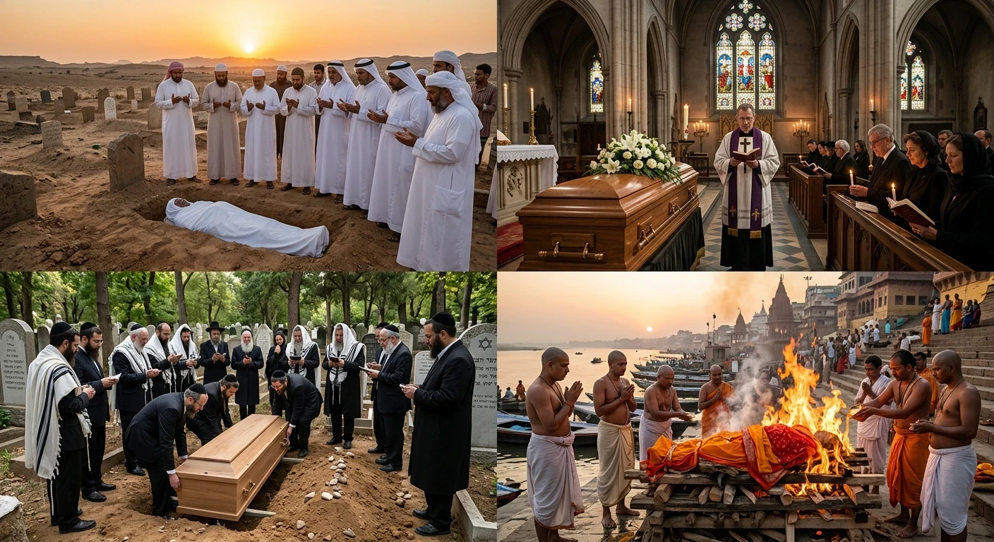 image about طقوس الموت عبر الأديان: بين تراب الدفن ونار الحرق