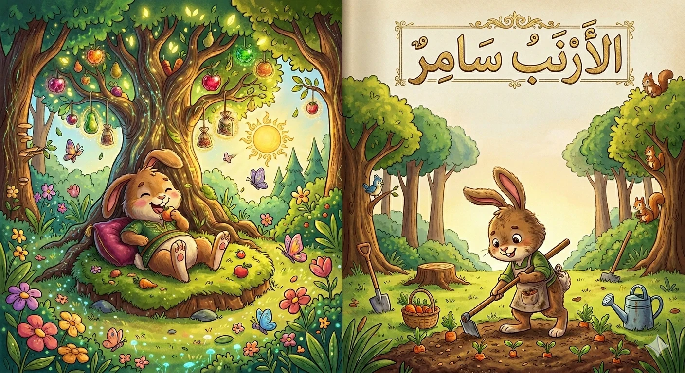 image about الأرنب سامر وشجرة التفاح العجيبة