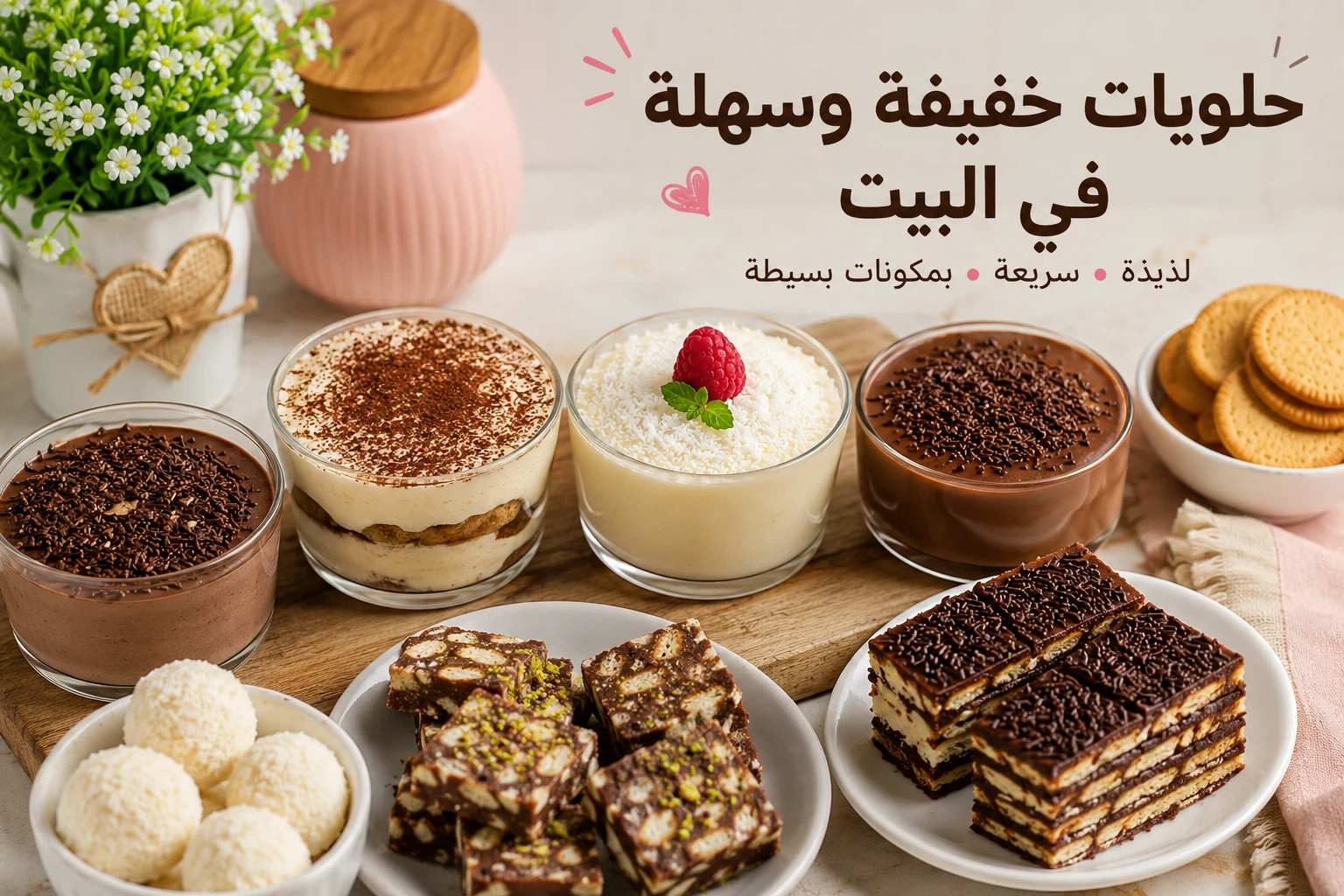image about حلويات خفيفة وسهلة في البيت: وصفات سريعة ولذيذة لجميع أفراد الأسرة