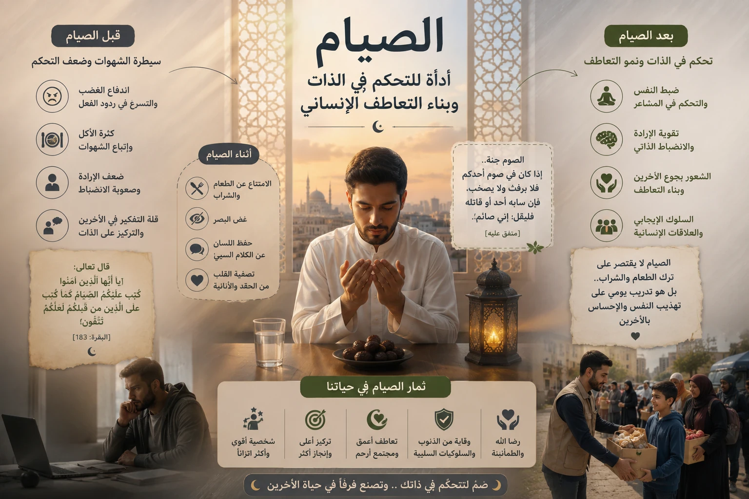 image about ​هندسة النفس وبناء المجتمع: الأثر النفسي والاجتماعي العميق للعبادات في الإسلام