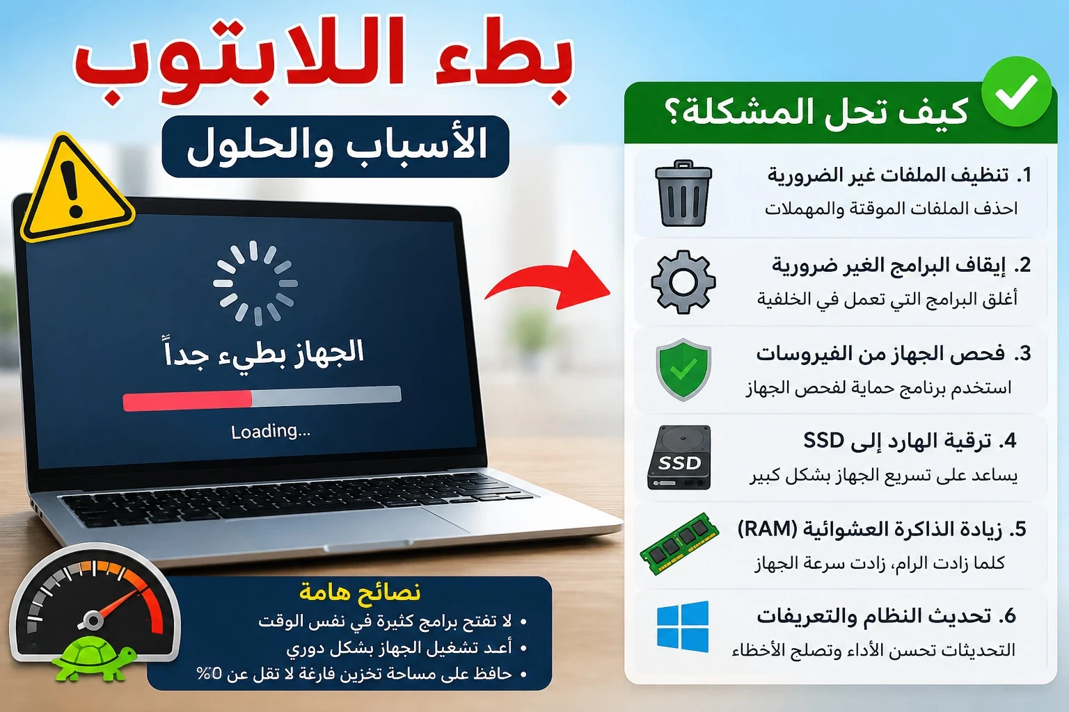 image about عندما يتحول اللاب توب السريع إلى جهاز بطيء: الأسباب الخفية والحلول الفعالة